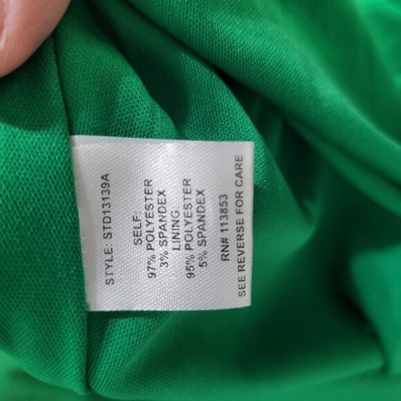 SUGARLIPS Womens LG Kelly Green Miss Sunshine Convertible Sleeve Babydoll Dress - Picture 10 of 12